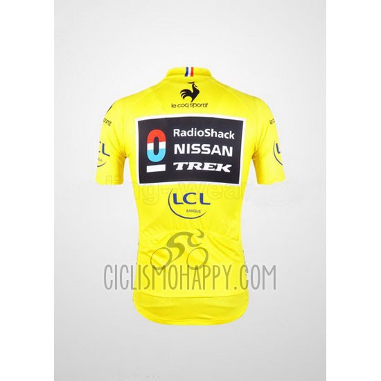 Radioshack Cycling Jersey Bib Short 2012 Men Short Sleeve Lider Yellow